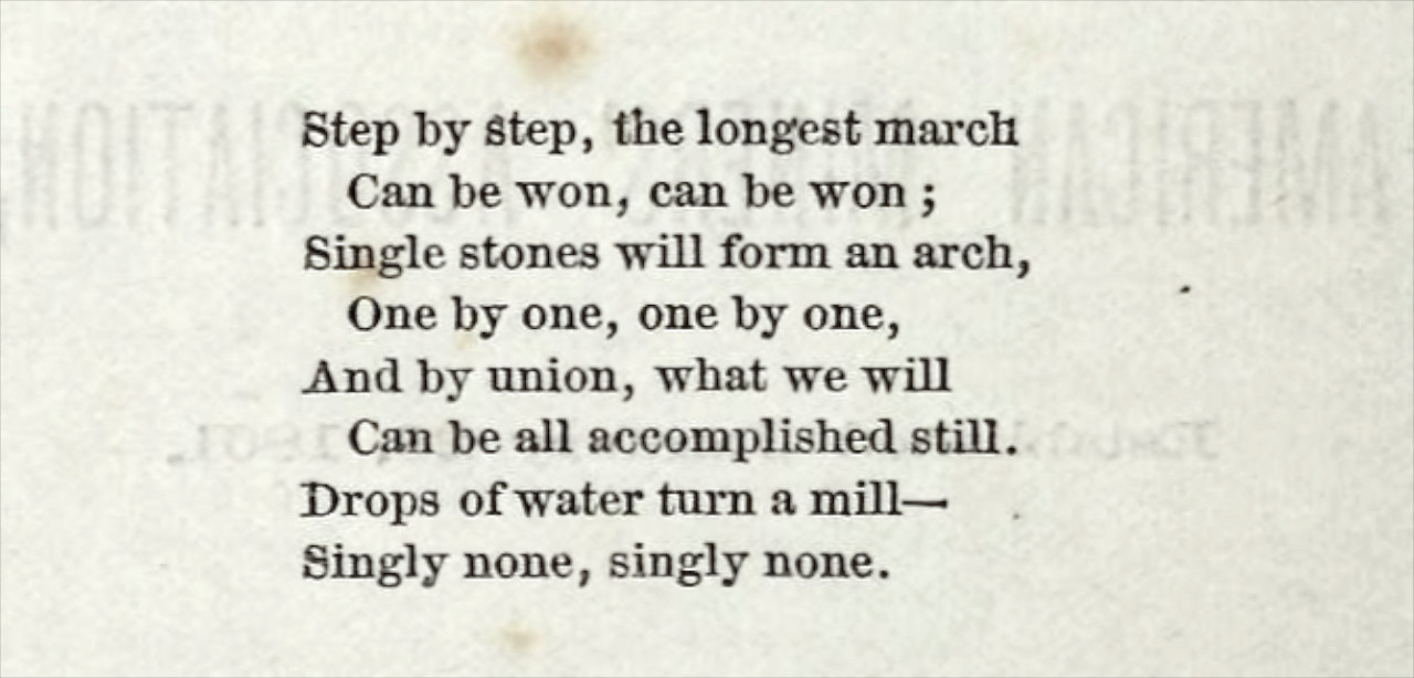 Photograph of the Step by Step as it was first printed in 1864